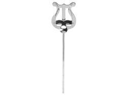 Soporte pequeño para lira de tuba de 14 cm, níquel GEWA