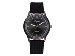 Reloj De Pulsera De Moda Para Mujer Lvpai Con Correa De Silicona Y Esfera Redonda De Aleación Negra.
