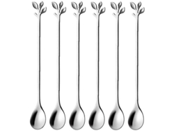 Cucharas Largas Acero Inoxidable Para Té Helado Café Crema Helada Postres Regalo Navidad