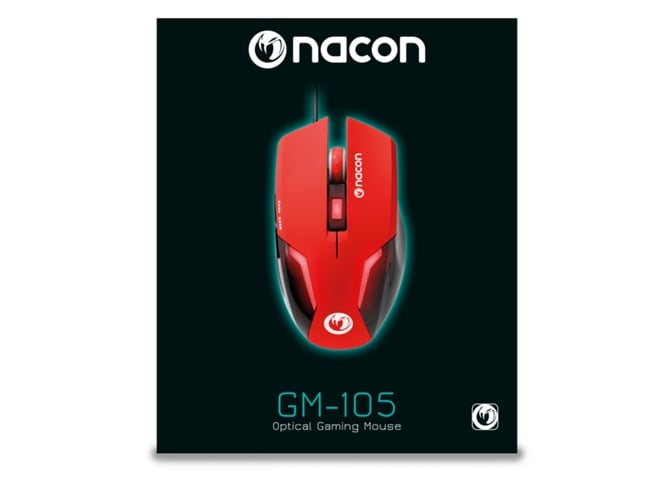 Ratón NACON GM-105 (Óptico - 2400 dpi - Negro)