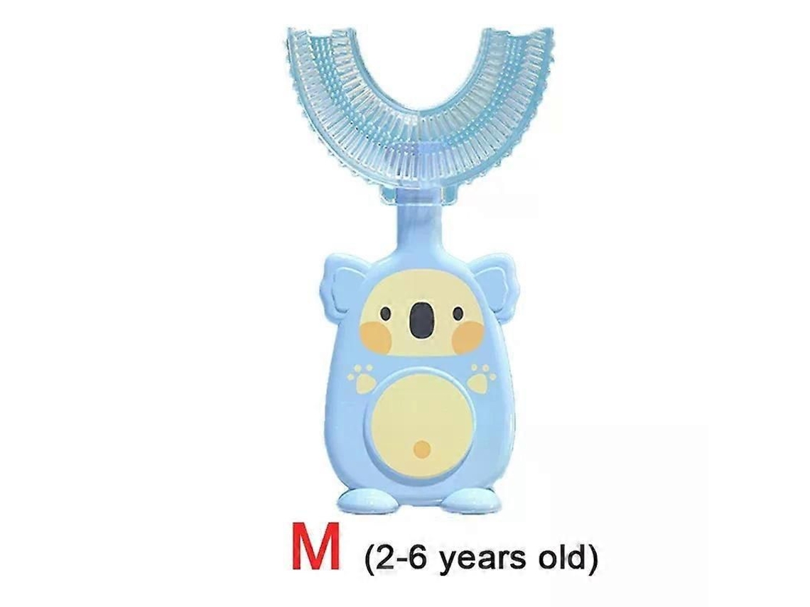 Cepillo de dientes infantil en forma de U con rotación de 360 ​​grados, mordedor para bebés y niños pequeños, higiene bucal de silicona. GOKOCO