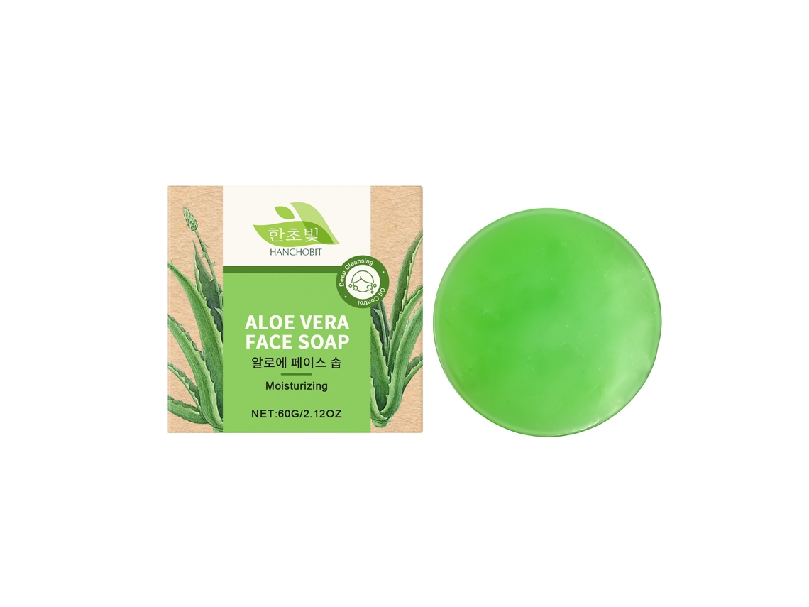 Jabón facial de aloe vera para hidratación diaria