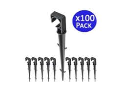Piqueta Sujeta Tuberia Goteo 16Mm Negra Pack 100 SUINGA