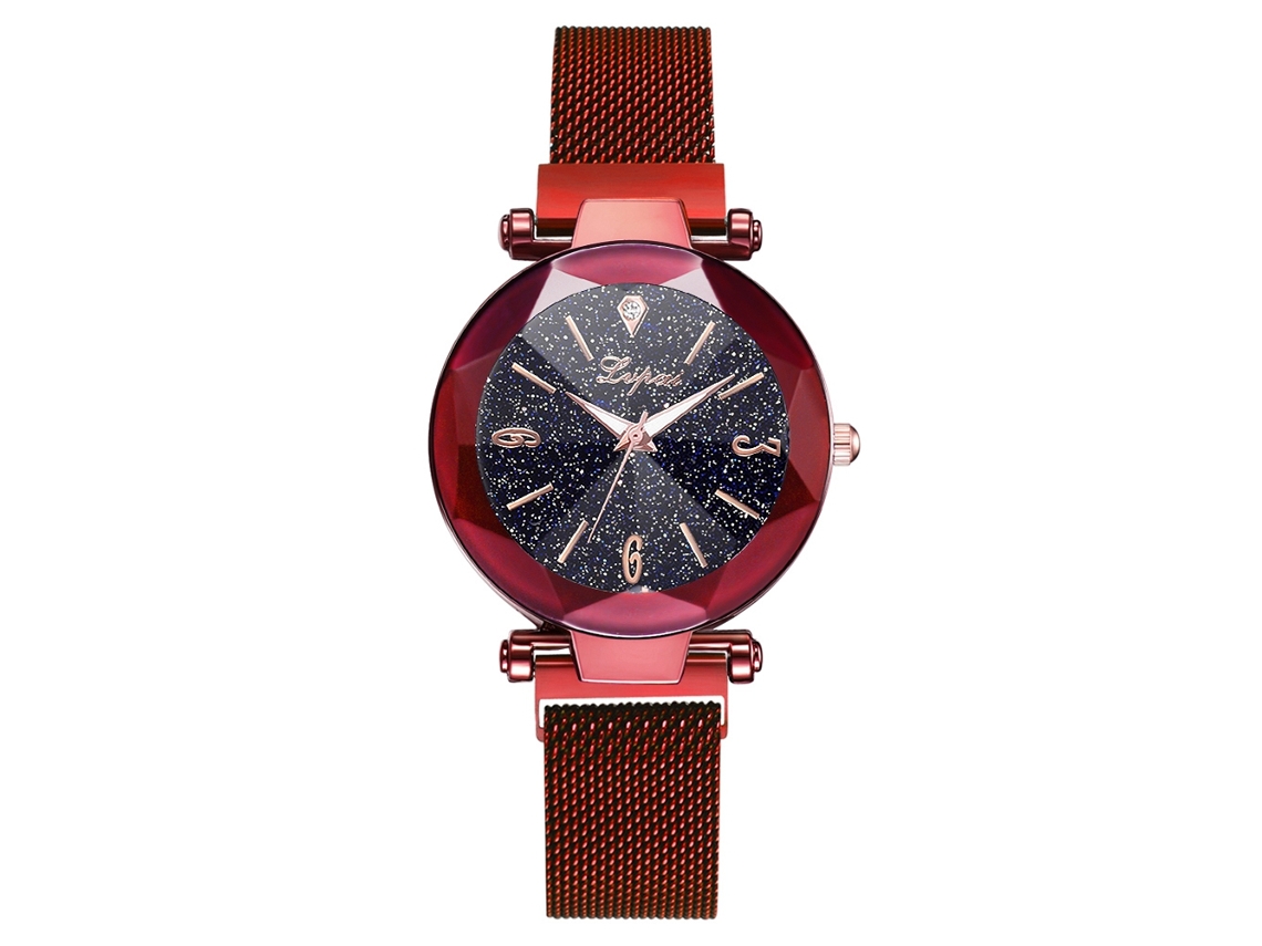 Reloj De Pulsera Sencillo E Informal Para Mujer Con Correa De Aleación Y Movimiento De Cuarzo (rojo)