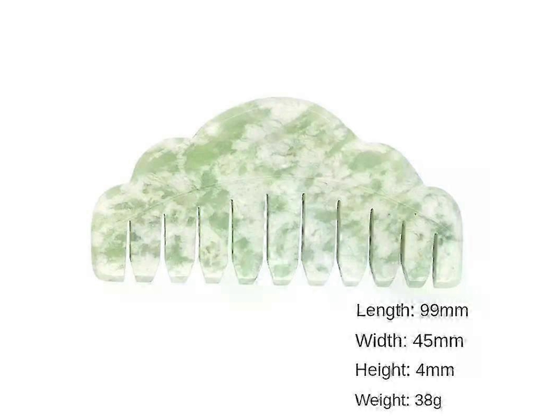 Peine de jade para masaje de cabeza para mujer, 2/1 pieza, suave, con cuerno de jade fénix verde, tienda Jinyubo