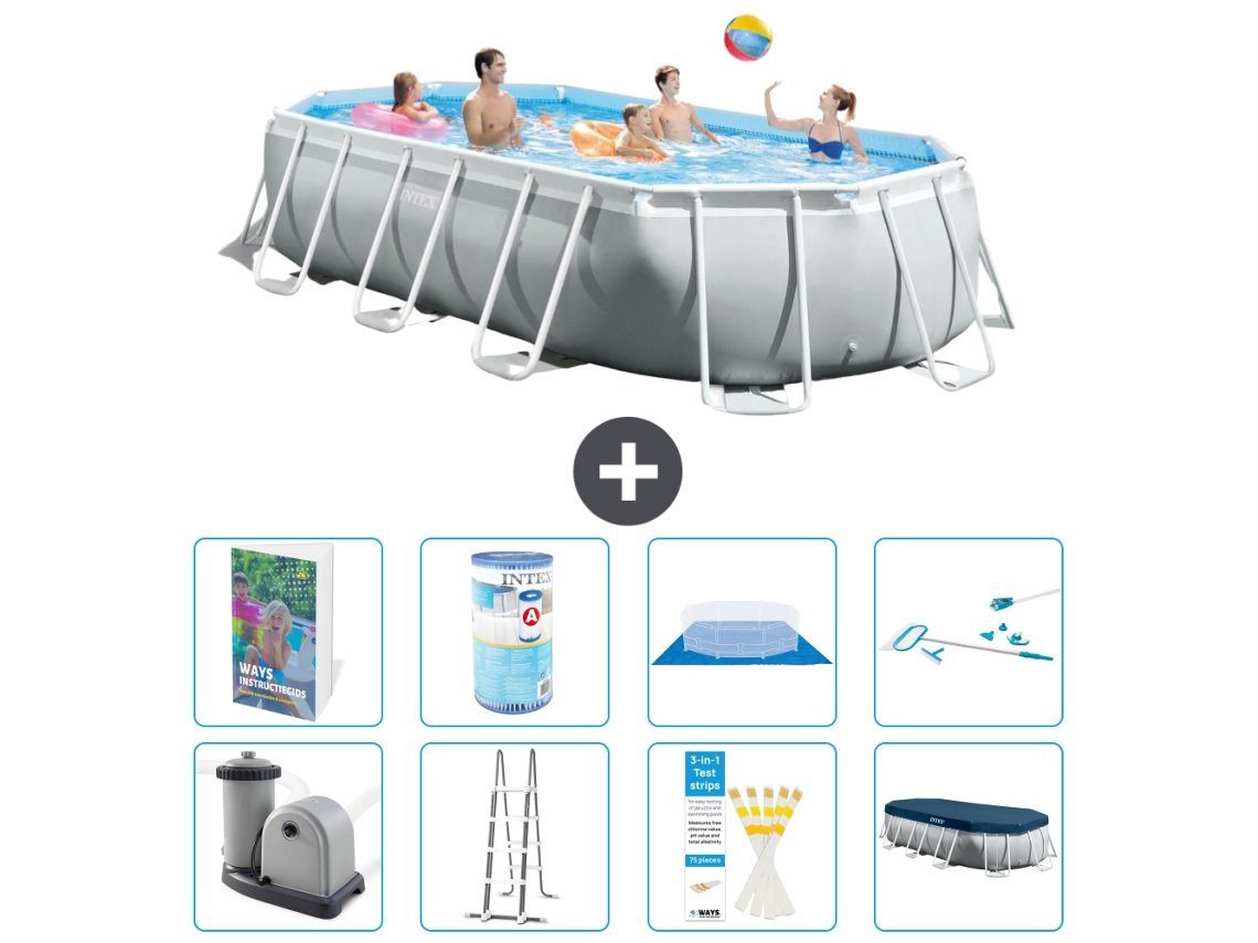 Intex Piscina Prism Frame Oval - 503x274x122 Cm - 9-peças S542