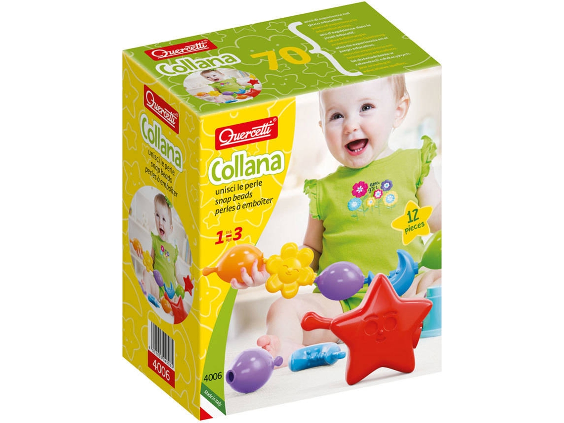 Juego Educativo QUERCETTI First Toys Daisy Collar 12 pz (Edad Mínima: 1 Año - 14 x 16 x 8,5 cm)