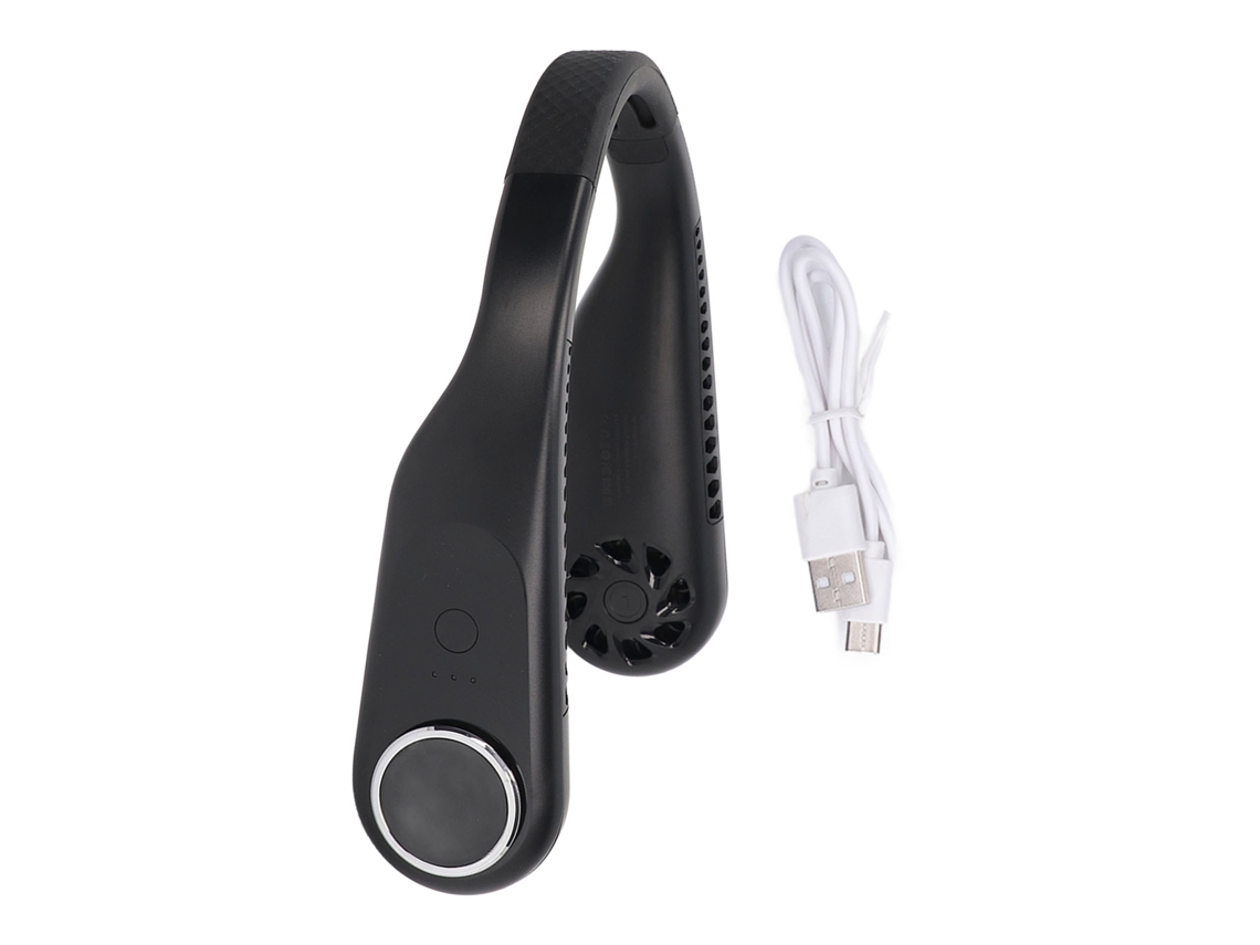 Ventilador De Cuello Con 3 Modos, Batería De 3600 Mah, Recargable Por Usb, Ángulo Ajustable, Silencioso, Ideal Para Viajes.
