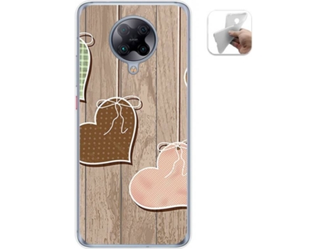 Carcasa Xiaomi POCO F2 Pro TUMUNDOSMARTPHONE Corazones Madera Multicolor