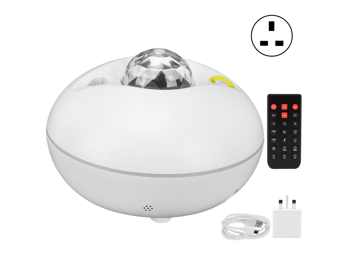 Proyector de estrellas LED 2026, luz nocturna, proyección del cielo para dormitorio infantil, enchufe británico 100-240V.