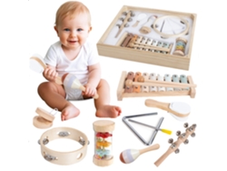 (8 Piezas) Juego De Instrumentos De Percusión De Madera Montessori Para Niños Pequeños