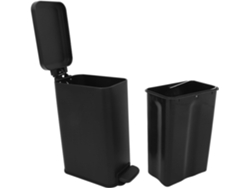Papelera Con Pedal, Contenedor De Basura, Papelera De Oficina, Cubo, Negro