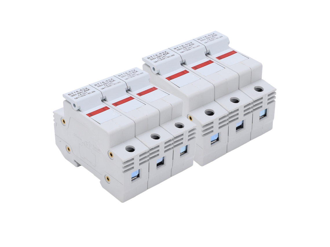 Base De Portafusibles Montada En Riel Con Luz Led Para Fuse Core Ro16 14x51mm Rt18-63x 63a 500-690v3p
