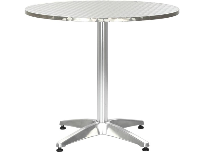 Mesa de jardín VIDAXL Plateado Metal (120x53x95.5 cm)