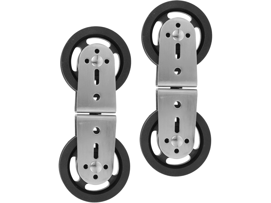 Juego de 2 poleas dobles de plástico, para ejercicio físico, uso doméstico y entrenamiento de fuerza.