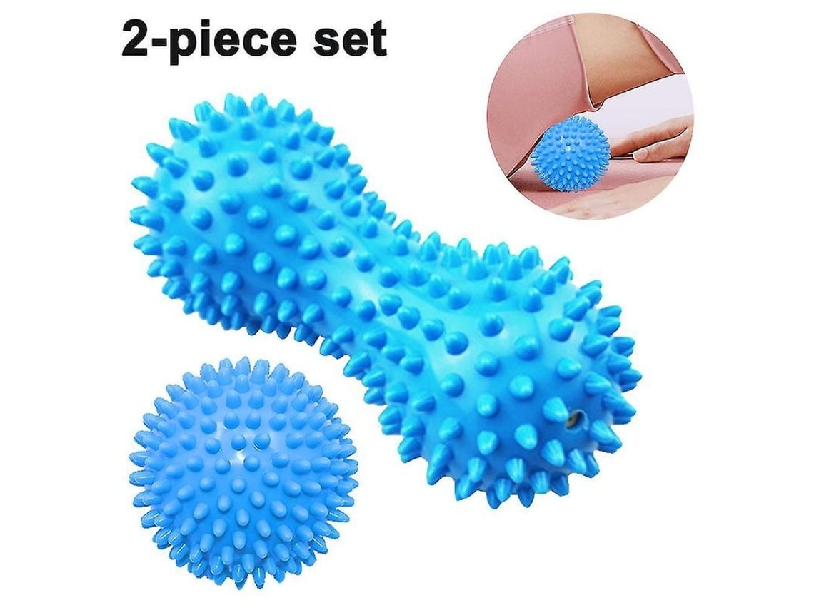 Juego De Rodillos De Masaje Con Forma De Cacahuete Y Púas Para Masaje Muscular Profundo.