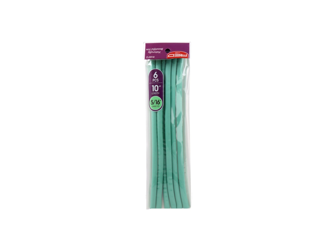 Cañas Flexi 10 5/16 Pack 6 Piezas Verde Rulos Flexibles Red Kiss