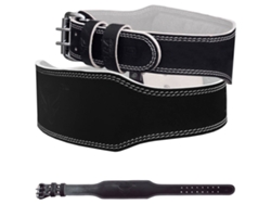 Mytra Fusion Cinturón Musculación Femenino Cuero Genuino L1 4" - Negro M