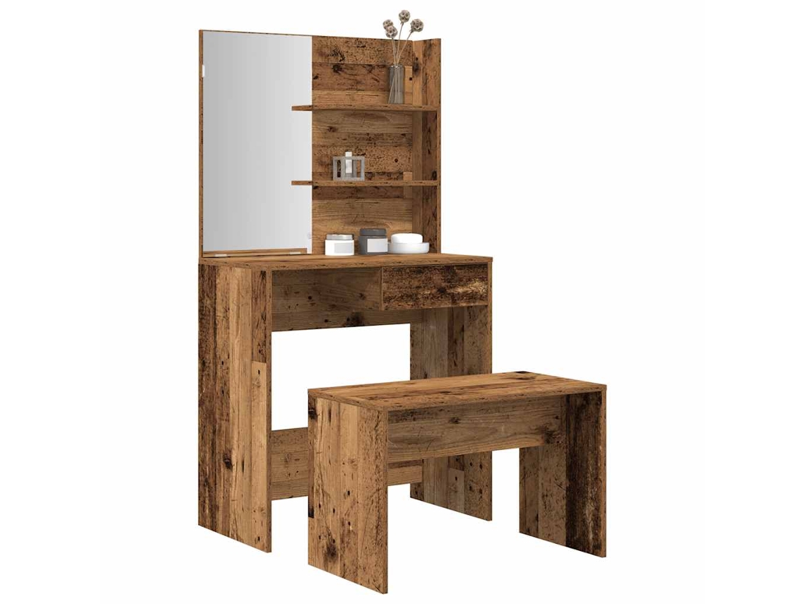 Tocador | Mesa De Vestidor De Madera Antigua De Ingeniería