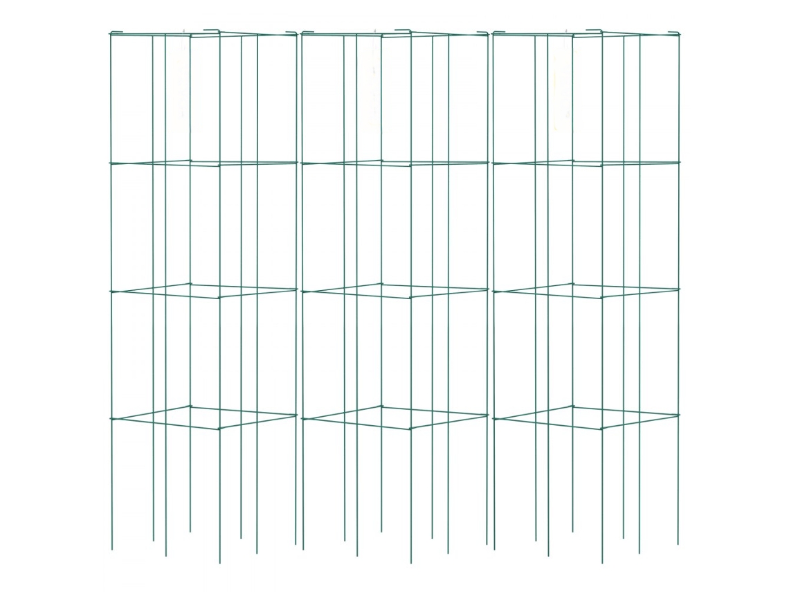 Juego de Jaulas Metálicas para Tomates y Plantas Trepadoras 37x37x100cm Tekmaquinas
