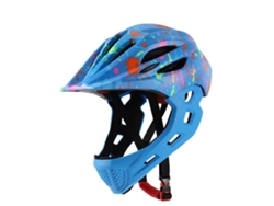 Casco infantil ajustable para bicicleta con luces LED, apto para patinetes, bicicletas de equilibrio y cascos integrales. MDUG (azul)
