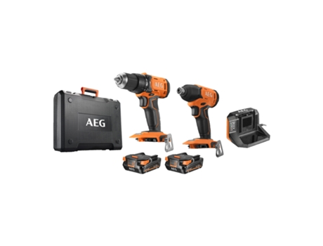 AEG Conjunto taladro percutor 18V + atornillador de impacto 18V