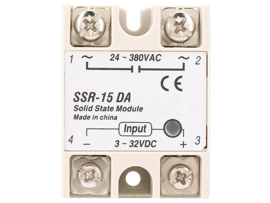 Relé De Estado Sólido Ssr-15da Entrada 3-32vdc Para Procesos De Automatización Industrial