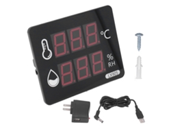 Termómetro Higrómetro Digital Con Pantalla Led Medidor De Temperatura Y Humedad 100‑240v
