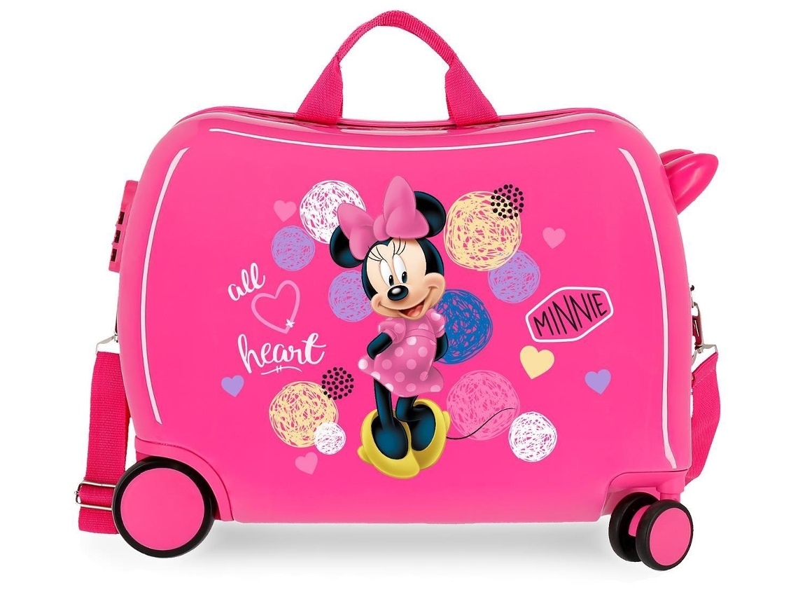 Maleta de Cabina DISNEY Minnie Heart Rosa (50x38x20 cm - 34L)