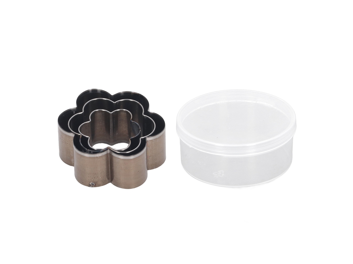 3 Cortadores De Cuero Con Forma De Flor De 30, 40 Y 50 Mm De Acero Aleado Para Manualidades.