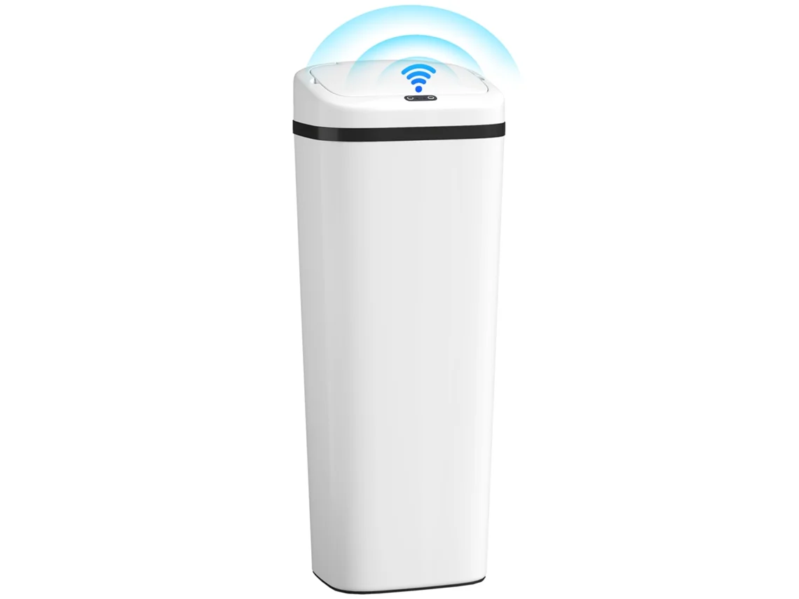 Lixeira 50l Inox Sensor Infravermelho Branca