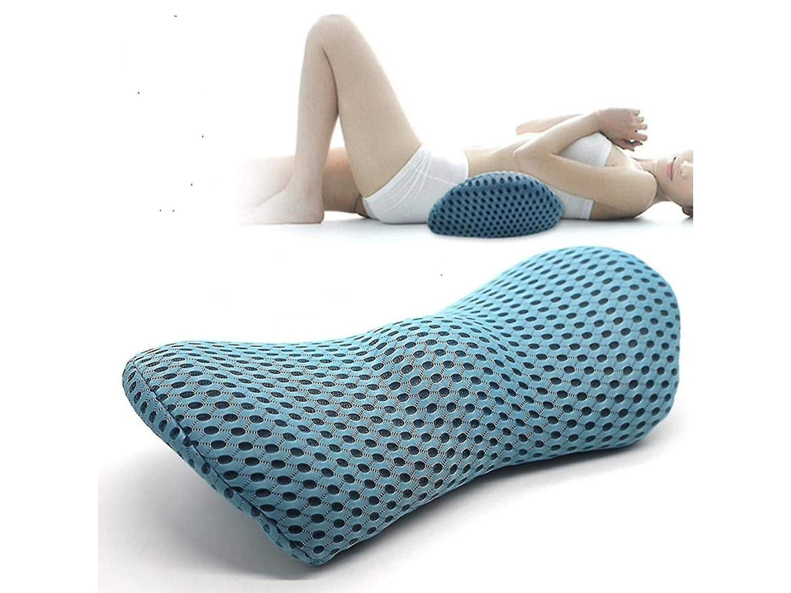 Rebe-almohada Lumbar Ortopédica Para Dormir Y Silla Apoyo Espalda Ergonómico Cojín Respirable Corrector Postura
