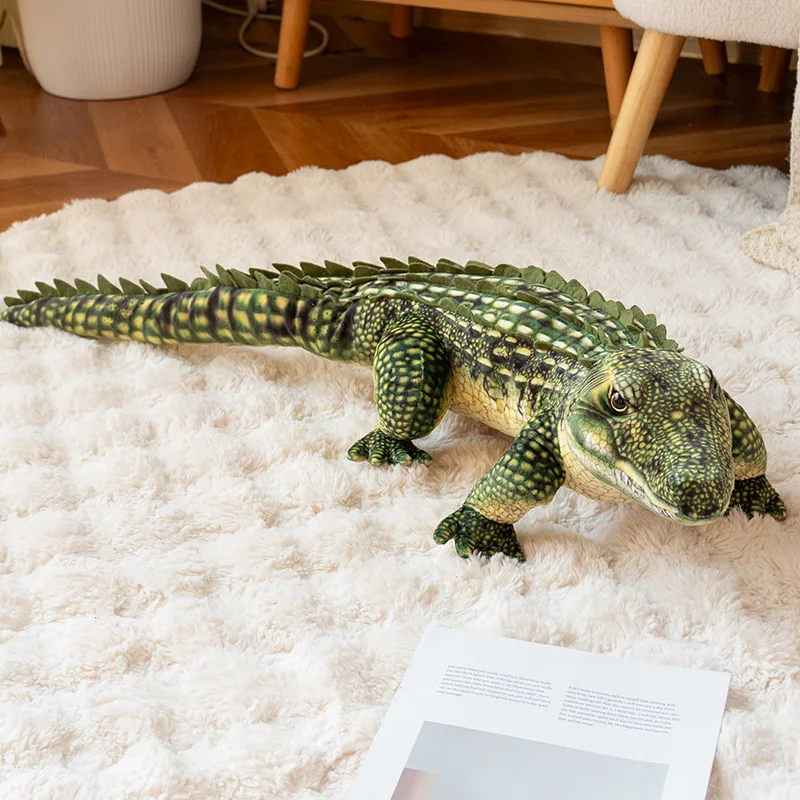 (verde, 96 Cm) Peluche De Cocodrilo Largo Y Adorable, Almohada Suave