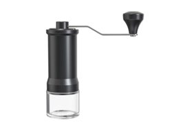 Molinillo De Café Manual Con Tamaño De Molienda Ajustable - Mango Extendido De Acero Inoxidable - Base De Vidrio Templado Para Un Espr