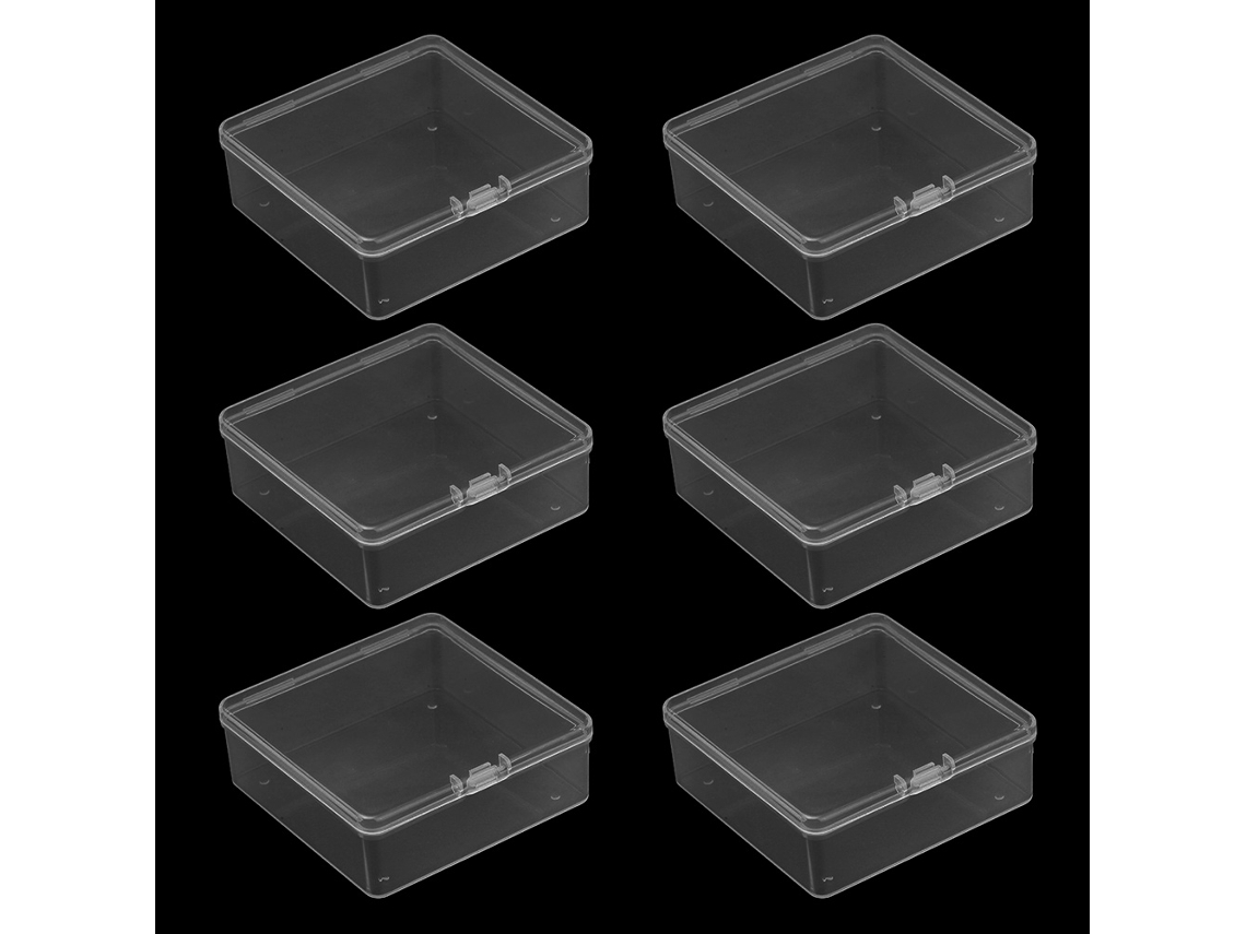 Caja de Almacenamiento 6 Piezas de Recipientes Transparentes para Artesanía Kofihety