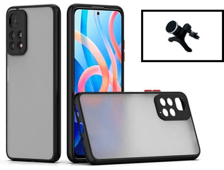 Kit Carcasa Trasera Protección Cámara + Soporte Magnético Xiaomi Redmi Note 11 Pro 5G GIFT4ME Negro