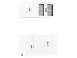 Conjunto 4 Mueble de cocina Kalmar blanco VIDAXL madera contrachapada