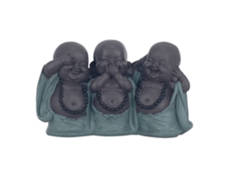 Figura Budas Azul de Resina 11*7*18cm Figura de Buda