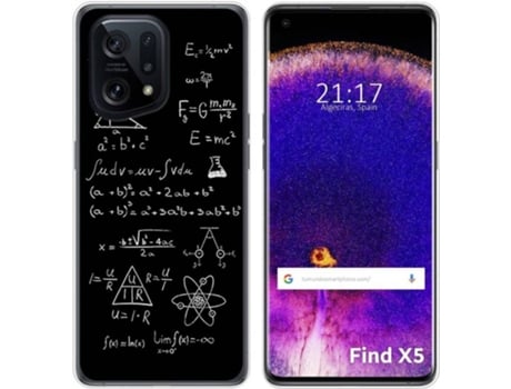 Carcasa para Oppo Find X5 5G TUMUNDOSMARTPHONE Dibujos Formulas Multicolor