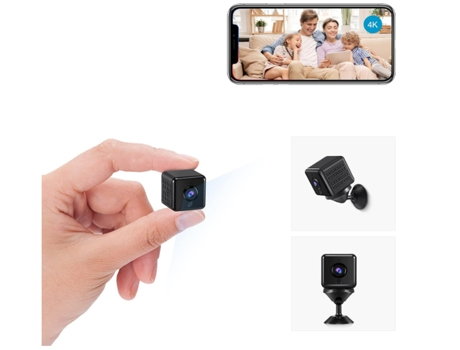 Cámara inalámbrica 4K HD Mini WiFi CHRONUS A18 (negro)