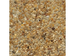 Terrazo De Canto Rodado Piedraviva Amarillo / Pack 15 Un (2.40 M2) / 40x40x4 Cm - Piedra Mediana - Fondo Gris