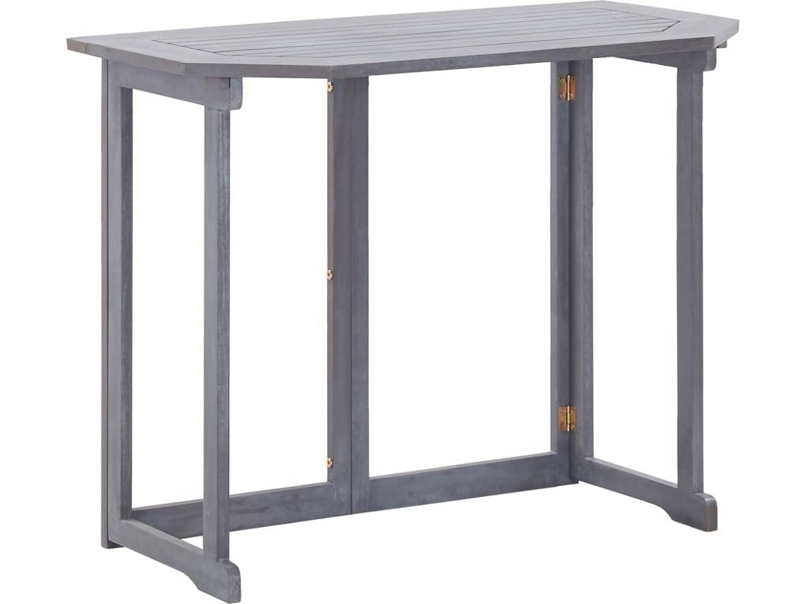 Mesa de jardín VIDAXL Gris Madera (90x50x74 cm)