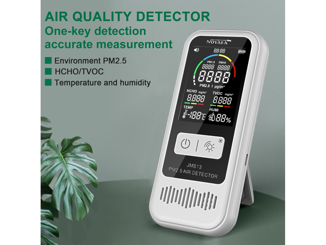 Detector De Calidad Del Aire Noyafa Jms13 Pm2.5 Hcho Tvoc Termómetro E Humidificador Portátil