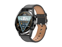 Reloj inteligente con pantalla de 1,32 pulgadas y correa de acero negra para natación y ciclismo para adultos. Ly Ebike