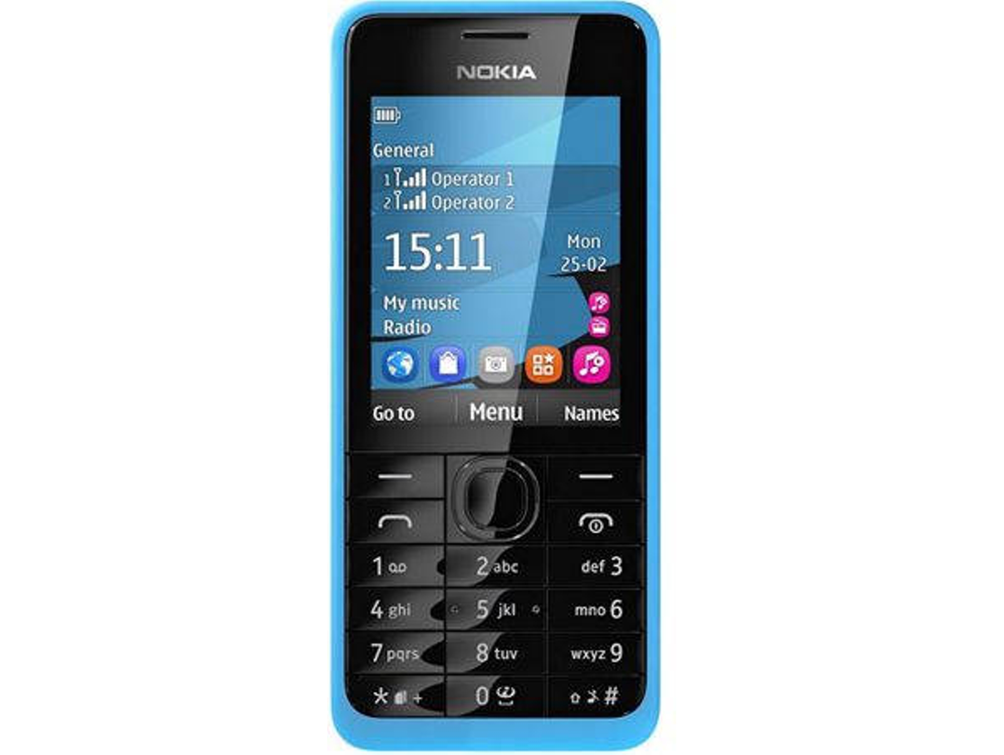 Teléfono móvil NOKIA 301 (2.4'' - 3G - Azul)