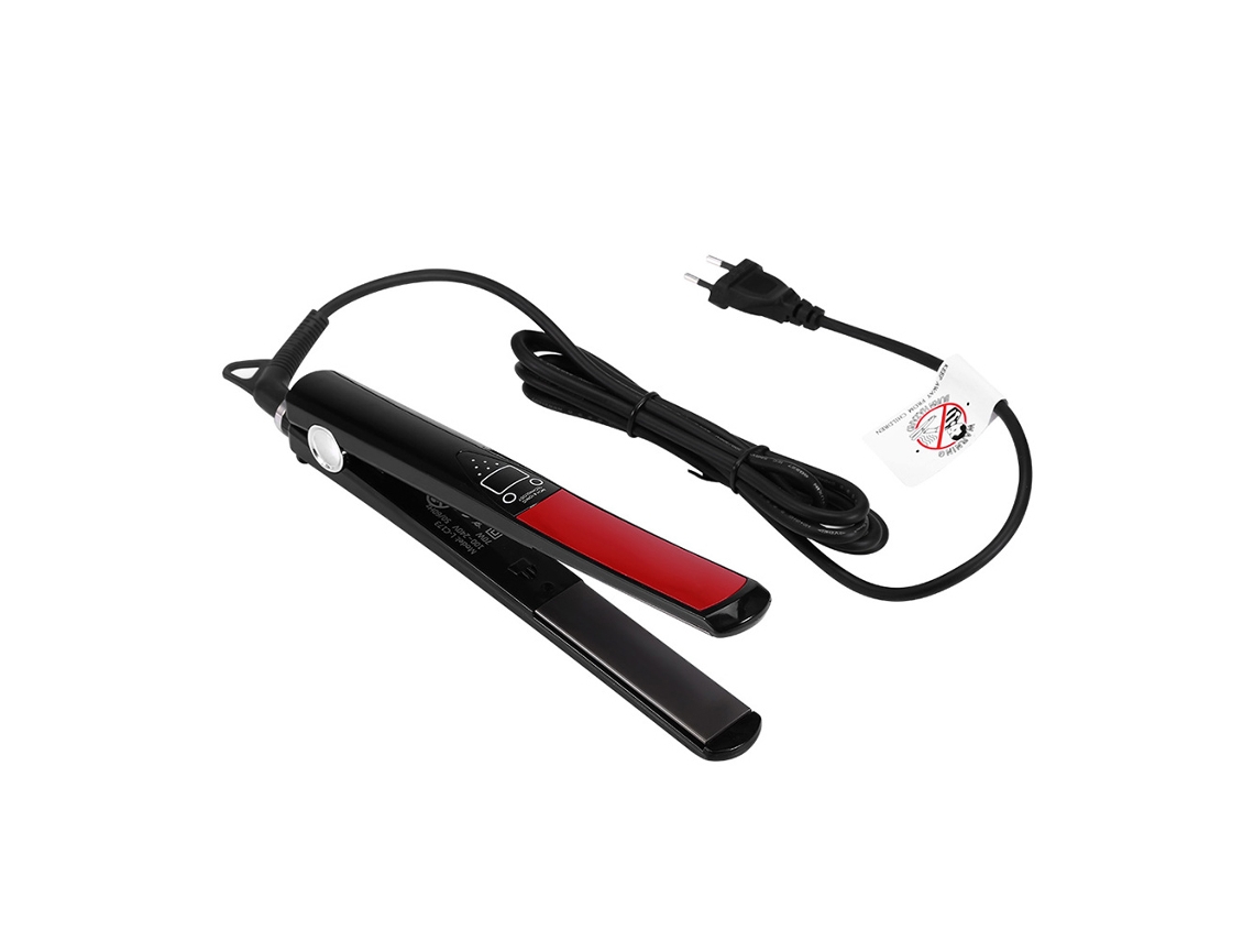 Plancha De Pelo Y Rizador Herramienta De Peinado Placa Cerámica Tourmalina Con Pantalla Lcd