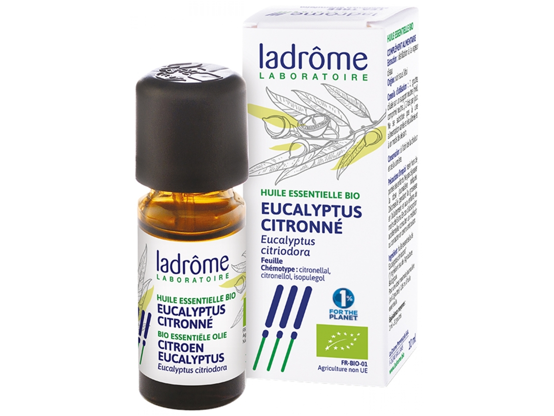 Aceite Esencial Eucalipto Olor de Limón Eucalyptus Citriodora Bio 10Ml LADRÔME