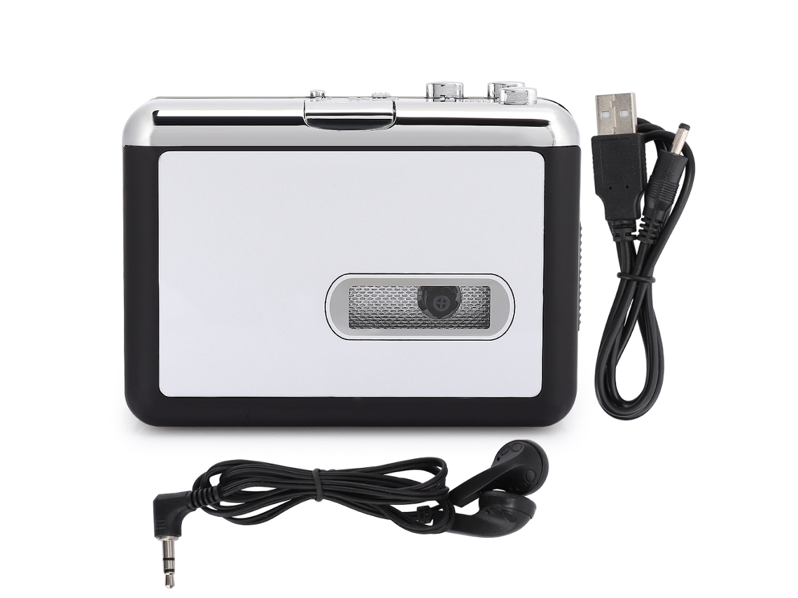 Reproductor de cintas estéreo (convertidor de cinta a MP3, USB 2.0)