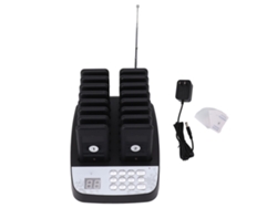 Sistema Beeper para Restaurantes con 16 Piezas Negro, Vibración y Luz, 100 240v