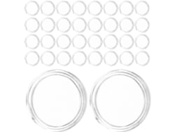 Caja Para Monedas De Acrílico Transparente De 30 Mm Con 100 Cápsulas Redondas Herméticas Para Monedas.